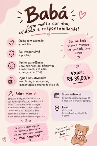 Precisa de babá??