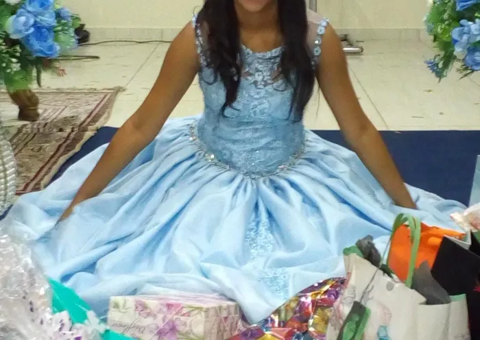 Vestido azul 15 anos 