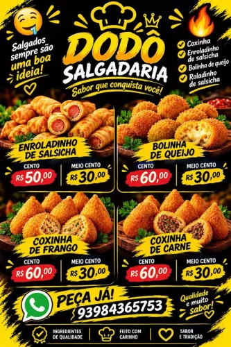 Salgados a pronta ponta entrega