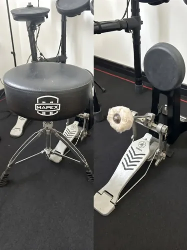 Bateria Eletrônica Yamaha DTX452K + Banco Mapex T670