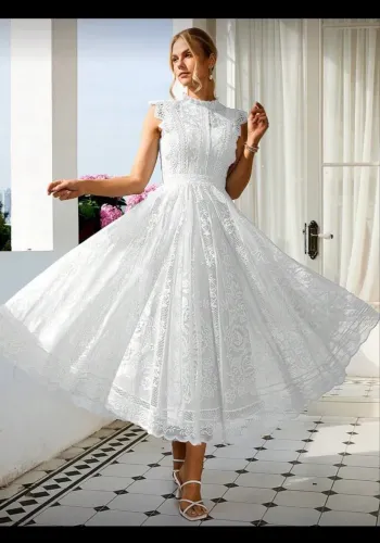 Vestido mídi branco