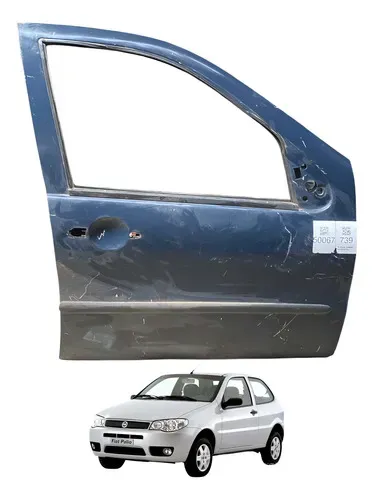 Porta Dianteira Direita Fiat Palio Fire 1.0 2005 A 2010 Dianteira Direita Azul-turquesa