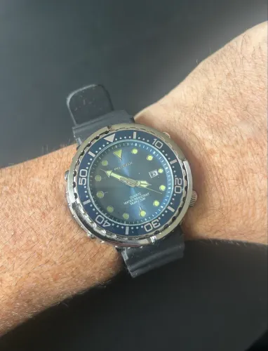 Relógio Fox Box Quartzo Steel Diver Blue Pulseira Borracha