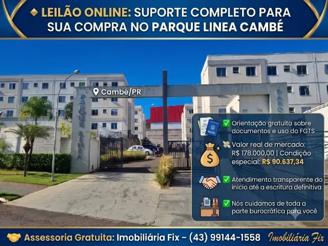? LEILÃO ONLINE: SUPORTE COMPLETO PARA SUA COMPRA NO PARQUE LINEA CAMBÉ
