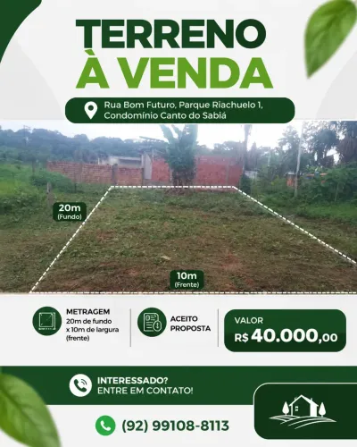 Térreo no condomínio canto do sabiá