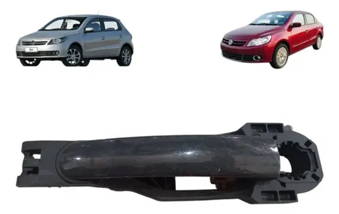Macaneta Externa Lado Esquerdo Voyage Gol G5 2009 2016 9 Preto Dianteira/traseira