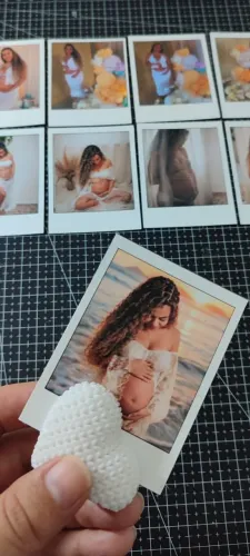 Presente Foto Polaroid e coração 3D