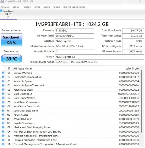 SSD NVMe 1 Tera