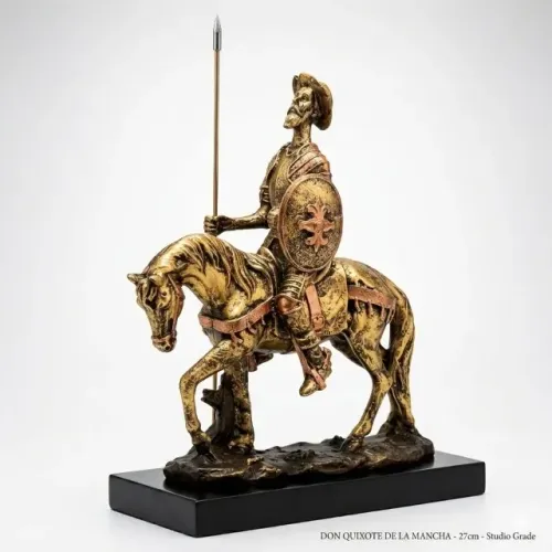 Escultura Dom Quixote de la Mancha - O Cavaleiro da Triste Figura (27cm)