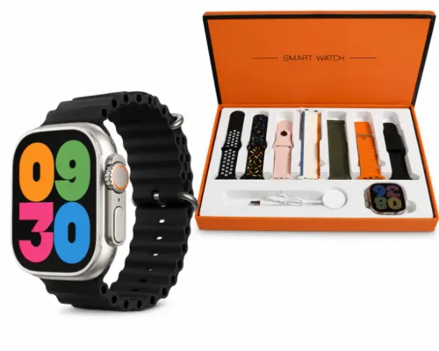 Relógio Smartwatch Ultra Com 7 Pulseiras - Novo - Ditudo Tech e Variedades