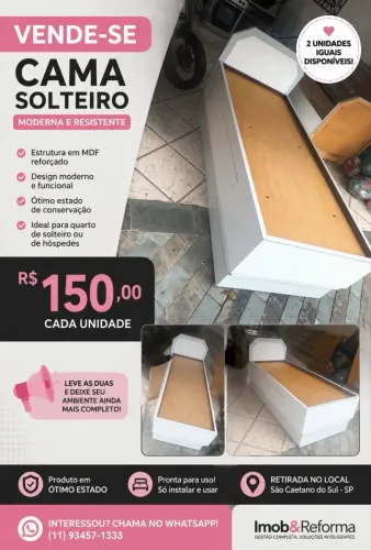Cama MDF com gavetas