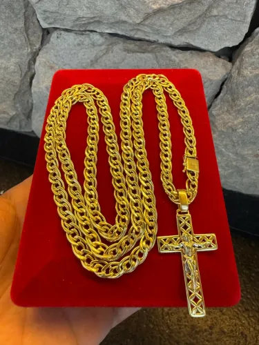 Cordão de ouro 18k modelo romano grosso 26.5g 72cm