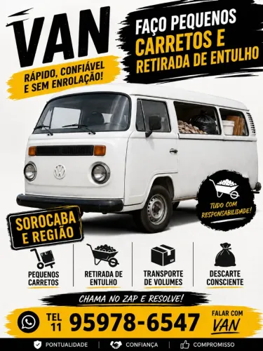 Faço pequenos carretos e tiro entulho 