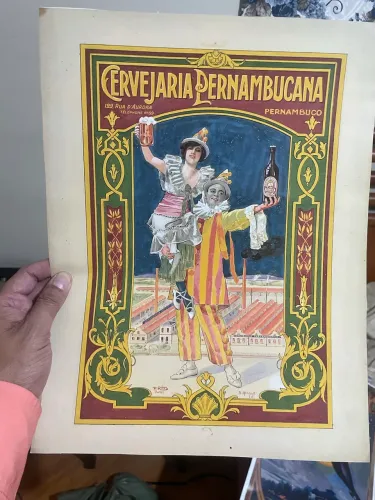 Cartaz Antigo Cervejaria Pernambucana (reprodução)