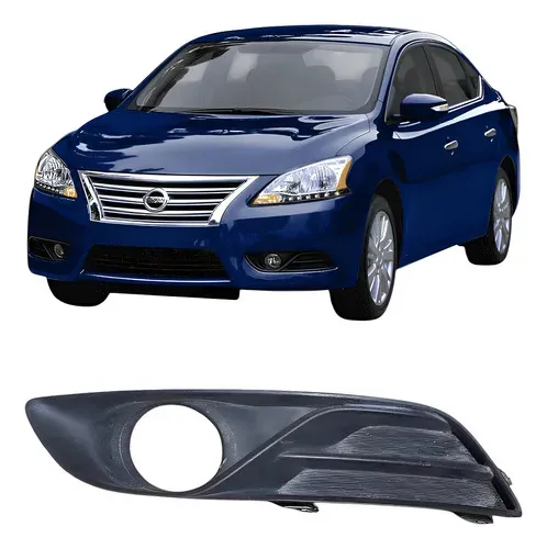 Grade Farol Milha Esquerdo Sentra 2014 A 2016 Original Usado Preto Esquerdo