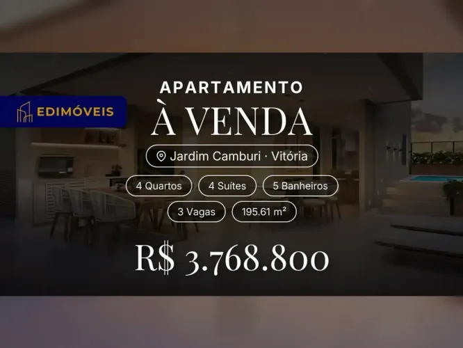 Jardim Camburi| Apartamento 4 suítes com 3 vagas, ideal para famílias grandes