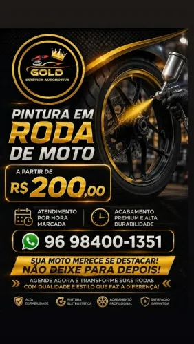 PINTURA AUTOMOTIVA EM RODADO MOTO/CARRO