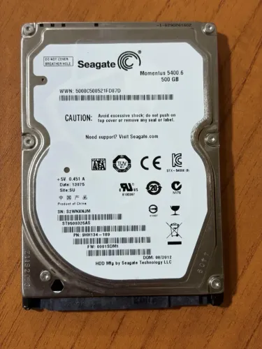 HD NOTEBOOK SEAGATE 500GB SATA MOMENTUS 5400.6