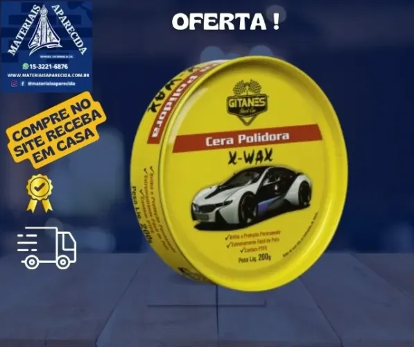 Cera de Polir Carro Auto Gitanes 200g - novo