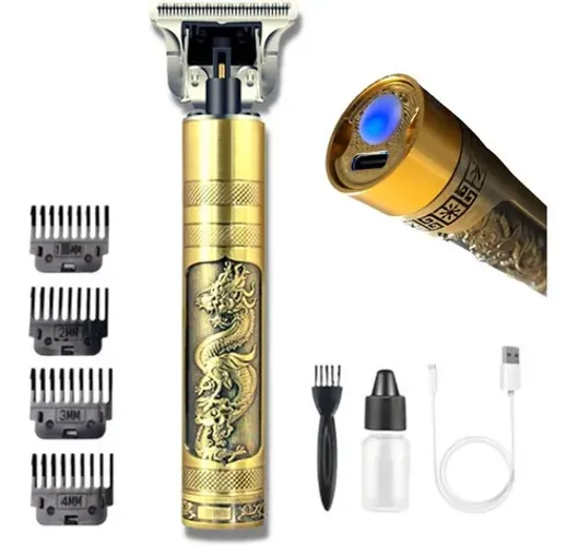 Maquina Acabamento Pezinho Recarregavel Detalhe Cabelo Barba Sem Fio Dragon Hkx1006