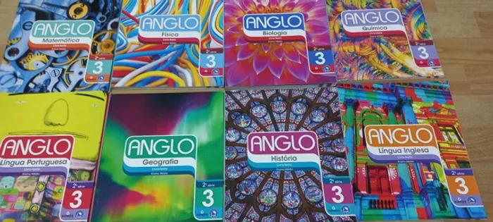 Kit 08 Apostilas Anglo Ensino Médio 2a Série 3 Livro Texto -<br>*Novos sem uso<br>