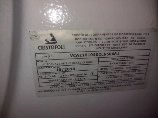 Manutenção autoclave empresto outro enquanto conserto o aeu