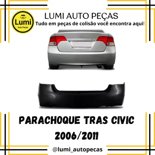 Parachoque Honda Traseiro Civic 2006/2011 - NOVO