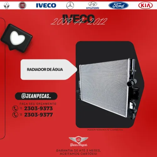 radiador de agua - iveco