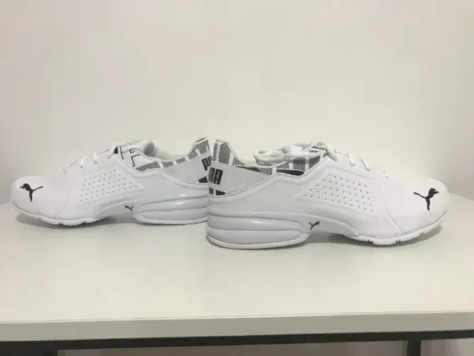 Puma Tênis de corrida masculino Viz Runner Repeat Wide - Branco e Preto - Tamanho 42