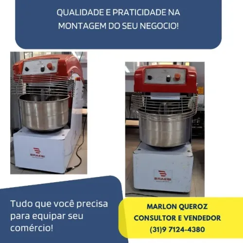 Amassadeira Espiral 40KG Trifasica Nova