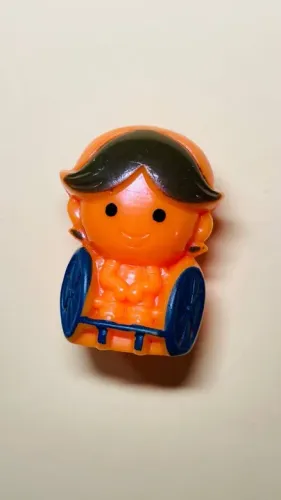Gogo Crazy Bones - Luca miniatura altura 3 cm - Turma da Mônica - bonequinho colorido