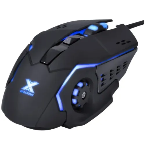 Mouse Gamer Galatica 2400 Dpi Led Azul Cabo Usb 1,8m
