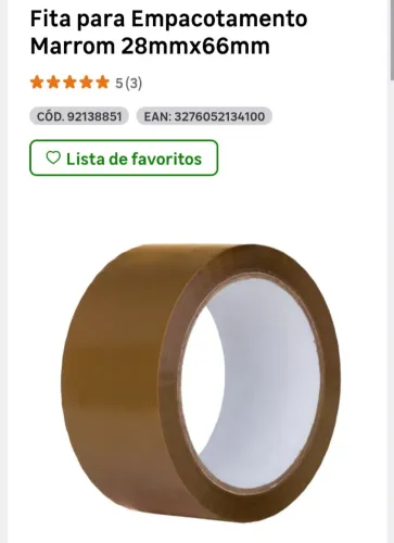 Kit com 4 Fita para Empacotamento Marrom 28mmx66mm