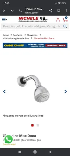 Chuveiro Max Deca  usado 