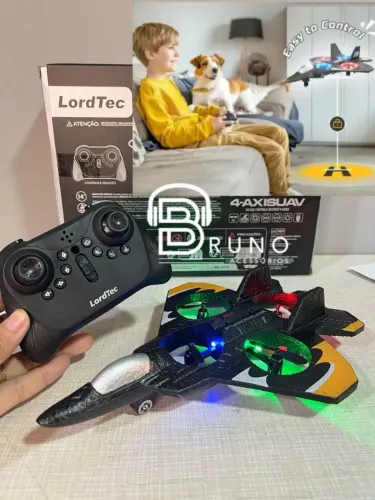 Aeronave brinquedo avião drone infantil com controle remoto 