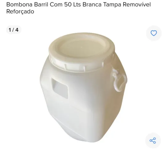 Tambor com tampa de rosca