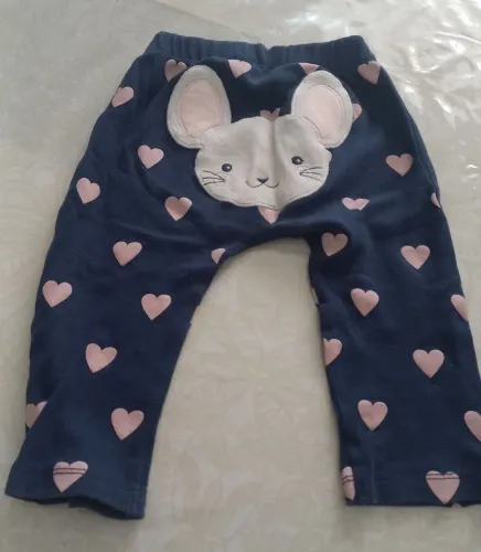 Calça Legging Infantil com Estampa de Coração