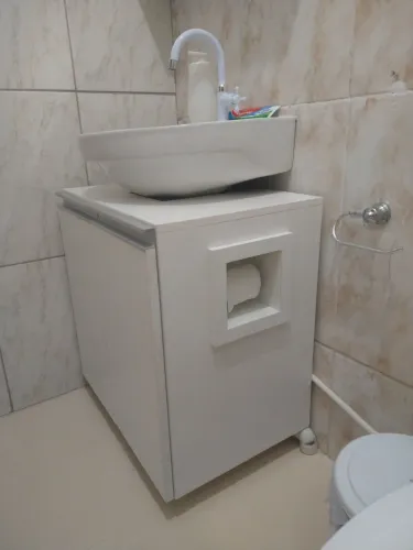 Gabinete para Banheiro Sob Medida MDF Branco