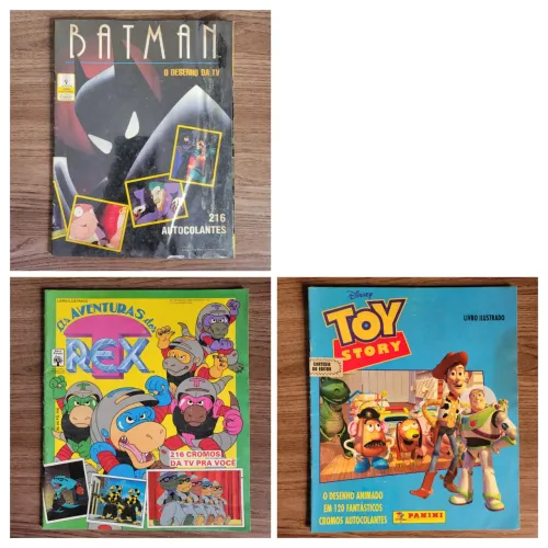 Lote com 3 Livros Ilustrados / Álbuns de Figurinhas - LEIA O ANÚNCIO
