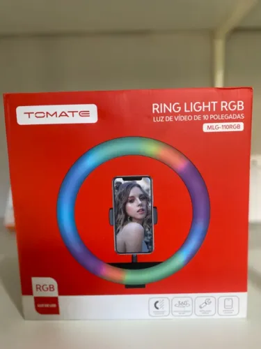 Ring Light RGB, 10", Com tripé