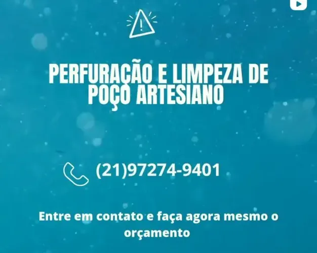 Perfuração e limpeza de poço artesiano 