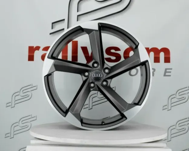 Jogo de Roda Audi Rs6 Concept Grafite Diamantado 5x112 - 19x8,5 Offset 35 