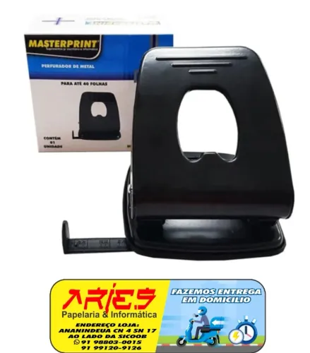 PERFURADOR DE METAL MASTERPRINT MP 802 ATE 40 FOLHAS