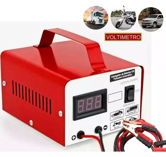 Carregador de bateria 12v para carro e moto (5A) 