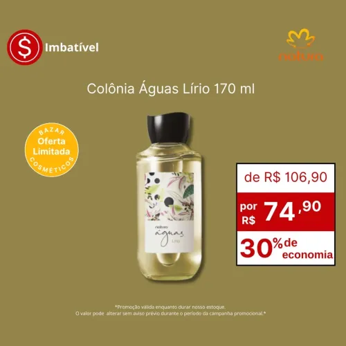 Colônia Águas Lírio 170 ml - Natura
