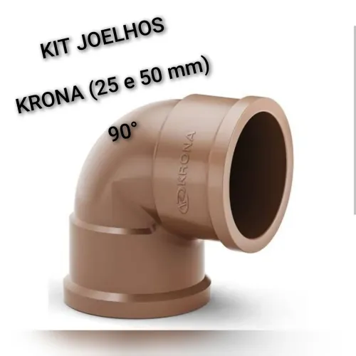 Kit Joelhos Soldável 90° - 50  e 25 mm - Krona