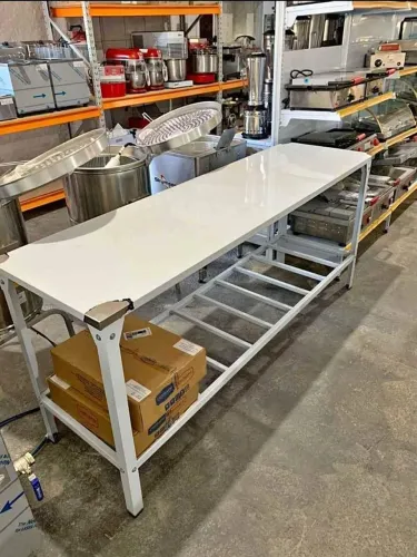 Mesa tampo inox 1,90M X 0,55M - Marcos