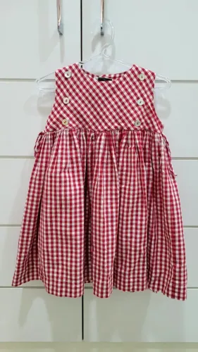 Vestido infantil xadrex Upiá Tam G (usado uma vez) 