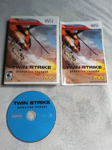Jogo Twin Strike Operation Thunder original completo Nintendo WII 