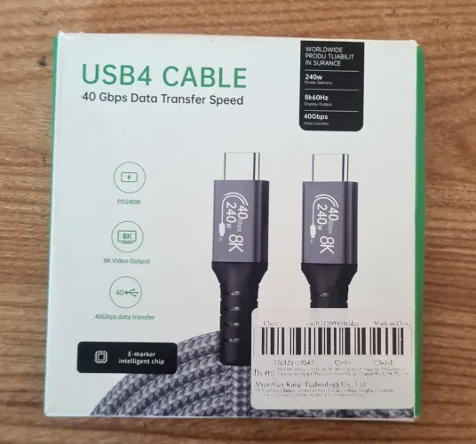 CABO USB 4.0 40Gb 8K Thunderbolt